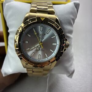 Invicta Specialty I 69031 Men’s 42mm Gold Tone Stainless Steel Silver Dial Watch
